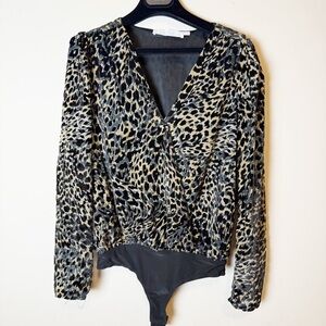 ASTR The Label  leopard print body suit XS